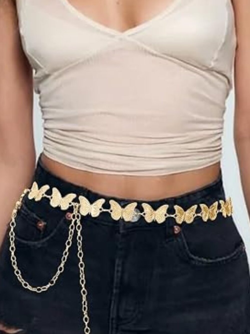 Butterfly Chain Belt for Women | Y2K Adjustable Waist Chain